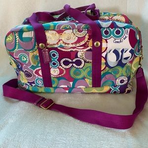 Very RARE Coach Poppy duffel bag